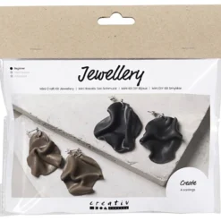 Mini DIY Kit Smycken, Vikta örhängen, 1 förp.