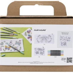 Mini DIY Kit Textildekoration, Fjärilar, pastellfärger, 1 förp.