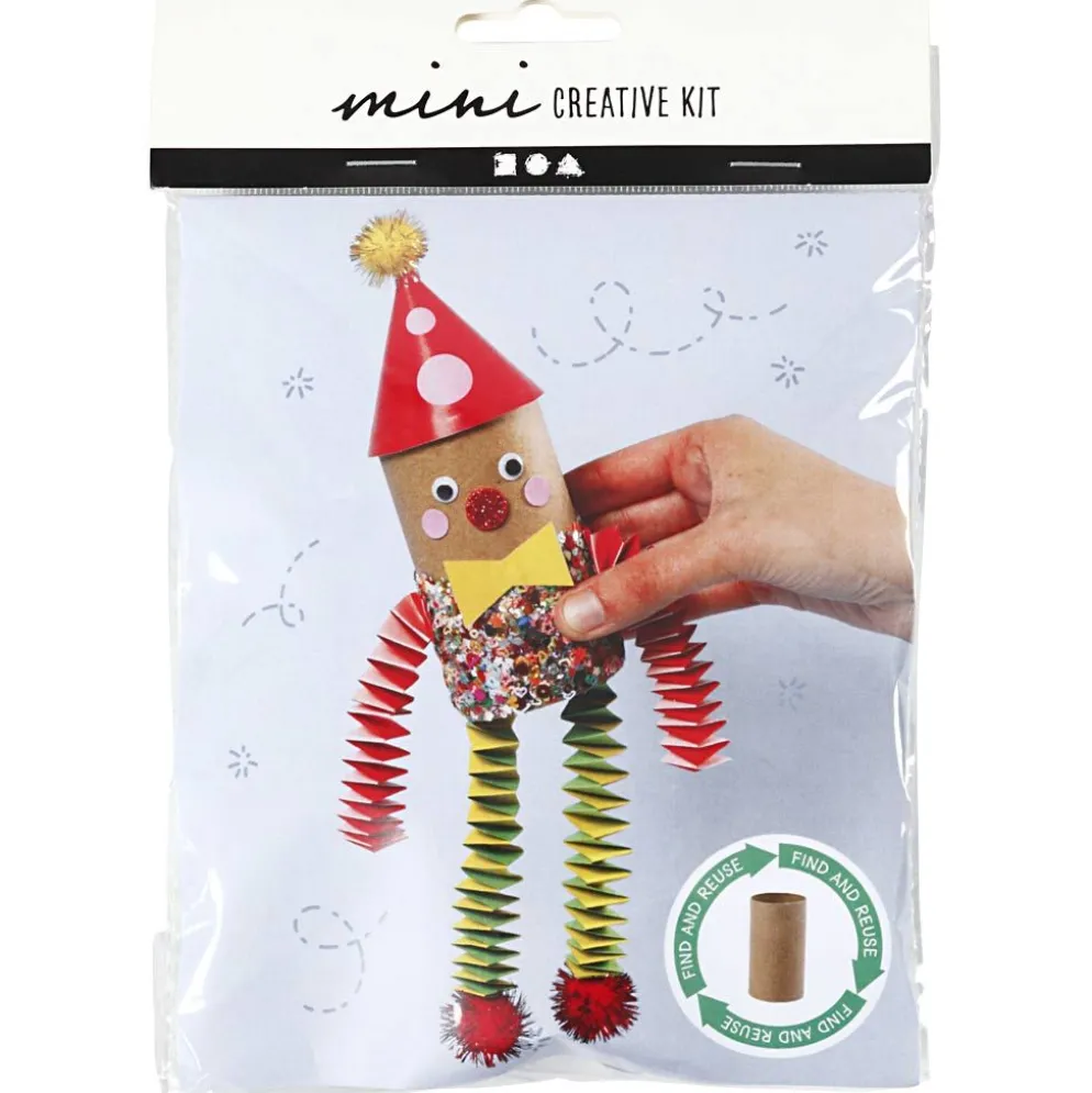 Mini DIY Kit, Toalettrulle clown, 1 förp.