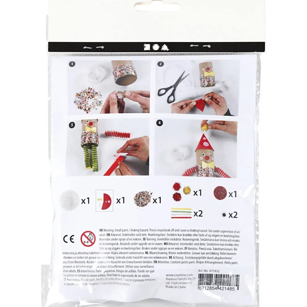 Mini DIY Kit, Toalettrulle clown, 1 förp.