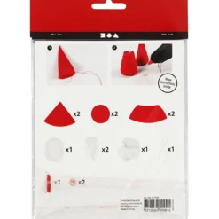 Mini DIY Kit, tomtenissar, H: 12 cm, röd, 1 förp.