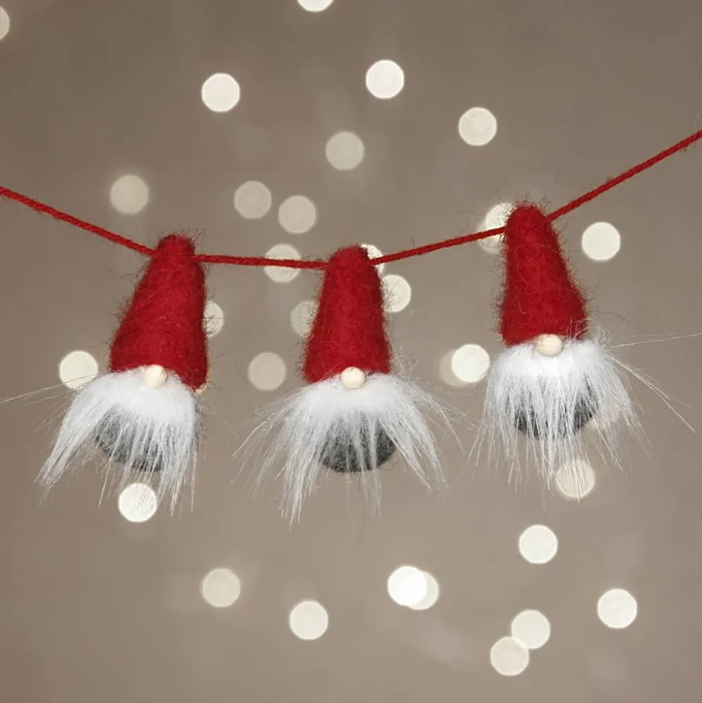 Mini DIY Kit, tomtenissar på snöre, H: 6 cm, 1 förp.