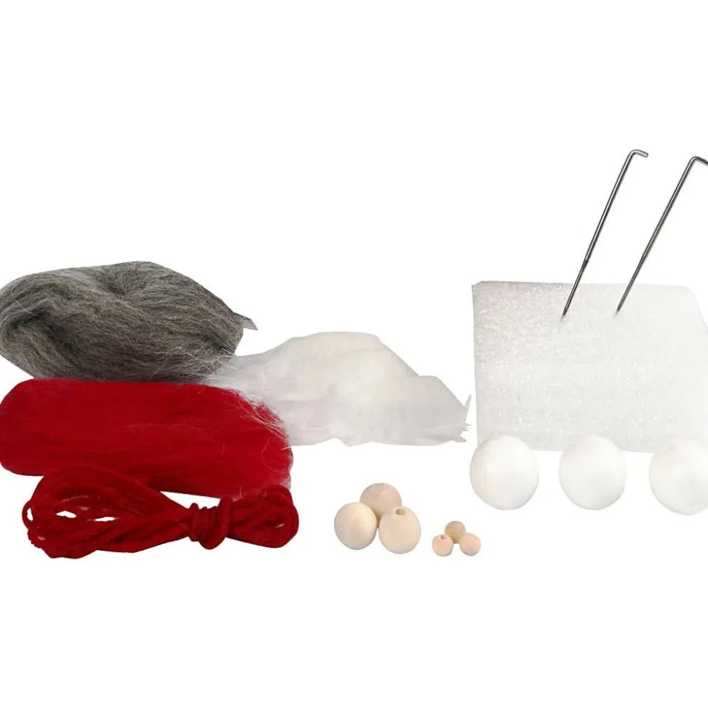 Mini DIY Kit, tomtenissar på snöre, H: 6 cm, 1 förp.