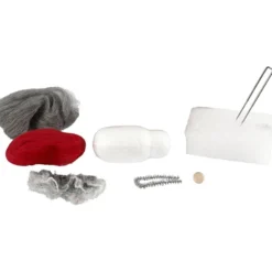 Mini DIY Kit, tomtenisse m/grått skägg, H: 13 cm, 1 förp.