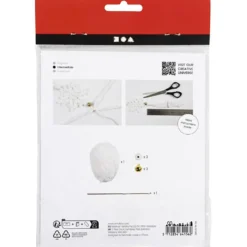 Mini DIY Kit Virkning, Snöflingor, vit, 1 förp.