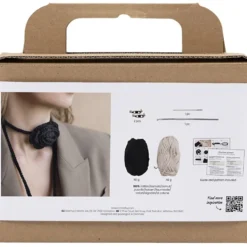 Mini DIY Kit Virkning, Väska med ros, 1 förp.