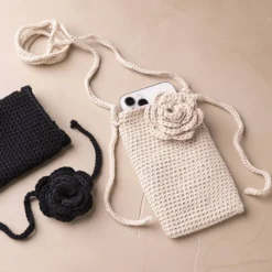 Mini DIY Kit Virkning, Väska med ros, 1 förp.