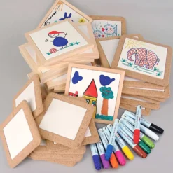 Måla grytunderlägg, standardfärger, kompletterande färger, 30 st., 1 set