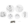 Mobil med motiv, Dia. 12+15+18 cm, 300 g, vit, 20 set/ 1 förp.