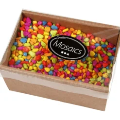 Mosaiksten, stl. 8-10 mm, tjocklek 5 mm, starka färger, 8 kg/ 1 förp.