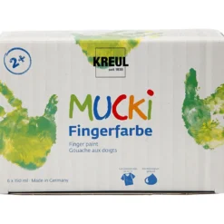 Mucki Fingerfärg, mixade färger, 6x150 ml/ 1 förp.