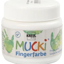 Mucki Fingerfärg, vit, 150 ml/ 1 burk