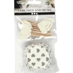 Muffinsformar, H: 3 cm, Dia. 5 cm, 40 g, råvit, 24 set/ 1 förp.
