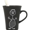 Muggar, H: 10 cm, Dia. 5,9-8,7 cm, 300 ml, ca. 300 ml, svart, 12 st./ 1 förp.