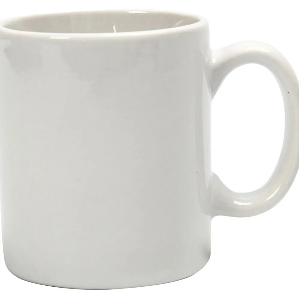 Muggar, H: 7 cm, Dia. 6 cm, 120 ml, ca. 120 ml, vit, 12 st./ 1 förp.