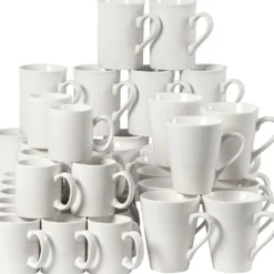 Muggar, H: 7-10 cm, vit, 48 st./ 1 förp.