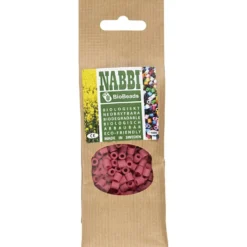 NABBI BioBeads, stl. 5x5 mm, Hålstl. 2.5 mm, medium, röd, 1000 st./ 1 förp.