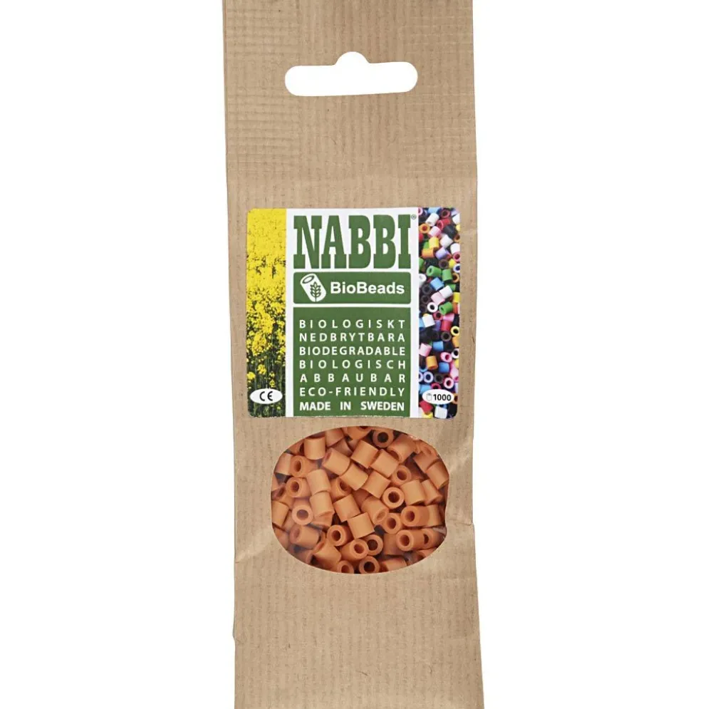 NABBI BioBeads, stl. 5x5 mm, Hålstl. 2.5 mm, medium, orange, 1000 st./ 1 förp.