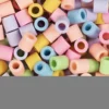NABBI BioBeads, stl. 5x5 mm, Hålstl. 2.5 mm, medium, pastellfärger, 1000 st./ 1 förp.