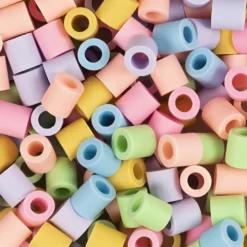 NABBI BioBeads, stl. 5x5 mm, Hålstl. 2.5 mm, medium, pastellfärger, 1000 st./ 1 förp.