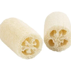 Naturlig loofahsvamp, L: 10 cm, Dia. 5,5-8 cm, ljusnatur, 2 st./ 1 förp.