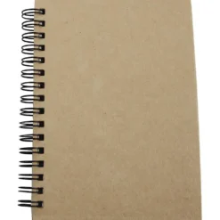 Notisbok med spiral, A6, ark 105x148 mm, 60 g, brun, 1 st.
