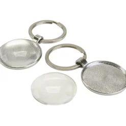 Nyckelring med akrylinsats, stl. 6,5 cm, 12 st./ 1 förp.