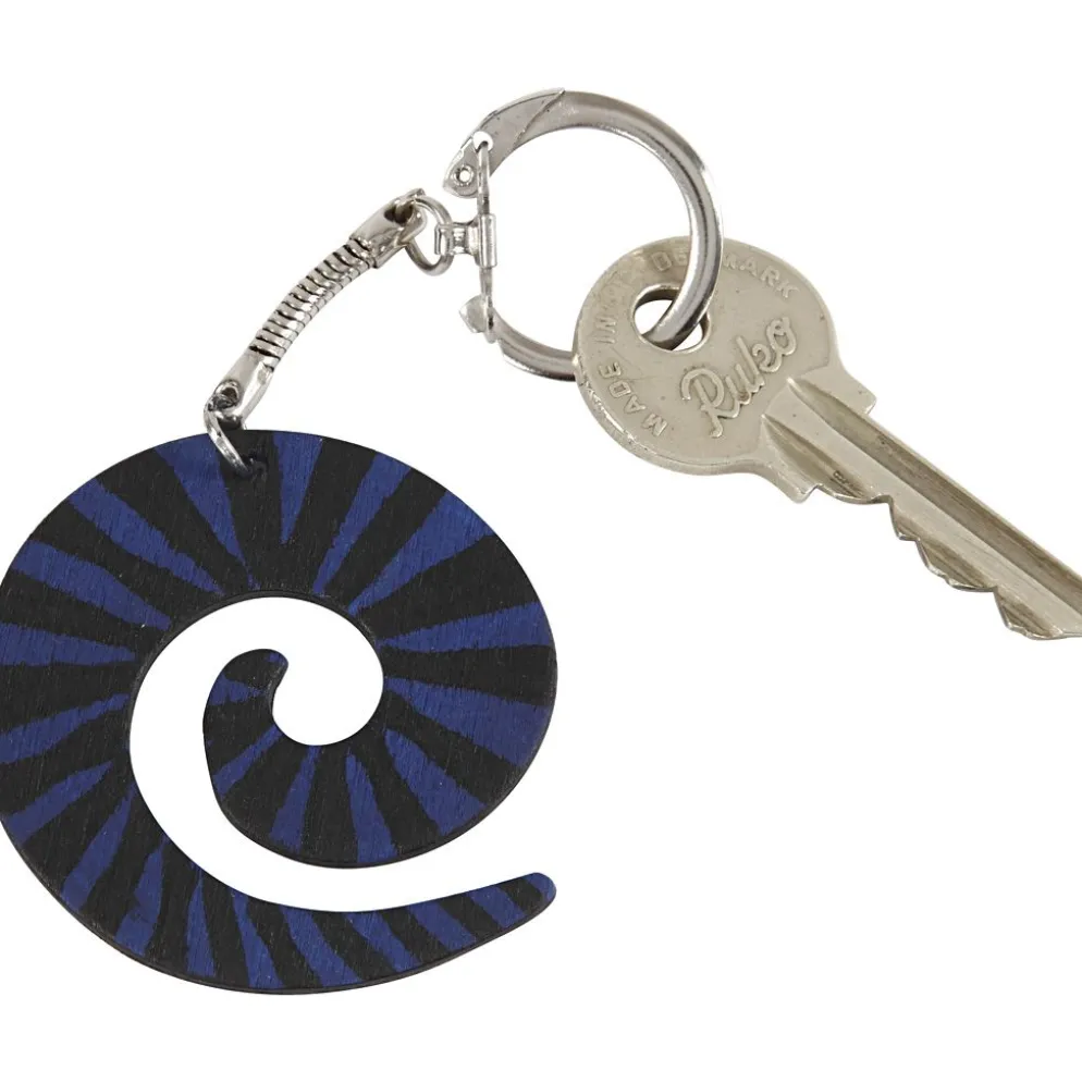 Nyckelring med kedja, L: 6 cm, Dia. 2,3 cm, 5 st./ 1 förp.