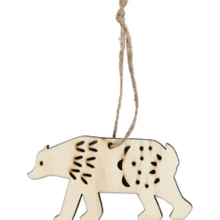 Ornament, isbjörn, H: 4,5 cm, D: 0,5 cm, B: 7,5 cm, 4 st./ 1 förp.