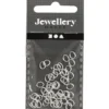 Ovala ringar, tjocklek 0,7 mm, försilvrad, 50 st./ 1 förp.