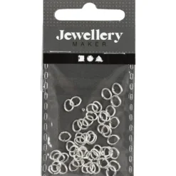 Ovala ringar, tjocklek 0,7 mm, försilvrad, 50 st./ 1 förp.