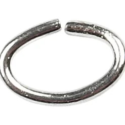 Ovala ringar, tjocklek 0,7 mm, försilvrad, 50 st./ 1 förp.