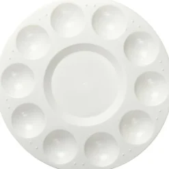 Palett, Rund palett, med 11 fack, Dia. 17 cm, vit, 1 st.