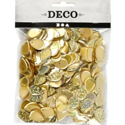 Paljetter, droppe, stl. 14x19 mm, guld, 50 g/ 1 förp.