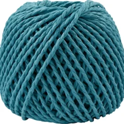 Paperyarn, tjocklek 2,5-3 mm, turkos, 150 g, 40 m/ 1 nystan