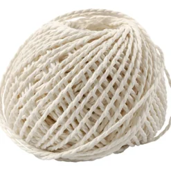Paperyarn, tjocklek 2,5-3 mm, vit, 150 g, 40 m/ 1 nystan