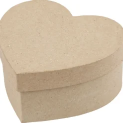 Pappaskar hjärta, H: 5+6,5+7,5 cm, B: 10+12,5+15 cm, 3 st./ 1 set