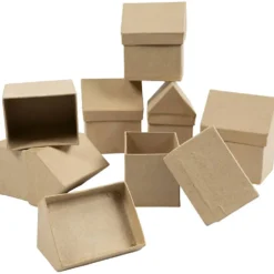 Pappaskar hus, H: 10,5 cm, stl. 6x8,5 cm, 5x4 st./ 1 förp.