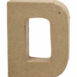 Pappbokstav, D, H: 10 cm, B: 7,7 cm, tjocklek 1,7 cm, 1 st.