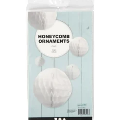 Pappersdekoration, Dia. 8 cm, vit, 10 st./ 1 förp.
