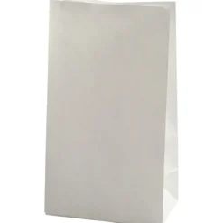 Papperspåsar, H: 27 cm, stl. 9x15 cm, 46 g, vit, 100 st./ 1 förp.
