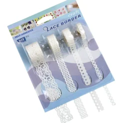Pappersspets, B: 8-23 mm, vit, 4x2 m/ 1 förp.