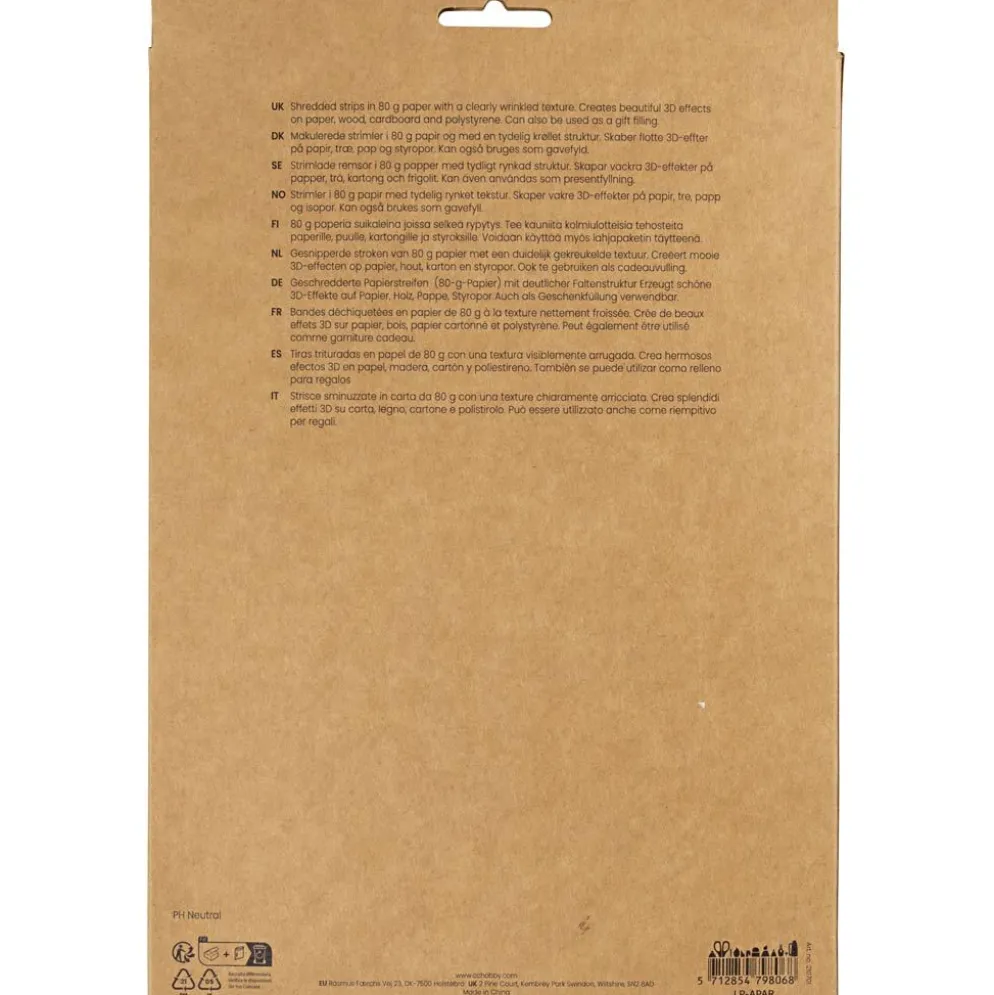 Pappersstrimlor, L: 25-30 cm, B: 3 mm, svart, vit, 2x50 g/ 1 förp.