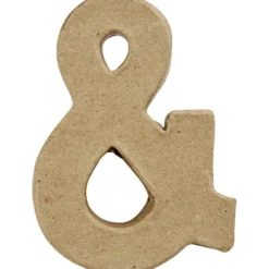 Pappsymbol, &, H: 10 cm, B: 7,5 cm, tjocklek 1,7 cm, 1 st.