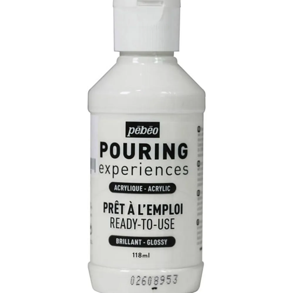 Pebeo akrylfärg för hällning, vit, titanium, 118 ml/ 1 flaska
