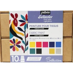 Pebeo Collection Set, Textilfärg - Lätta tyger, mixade färger, 1 förp.