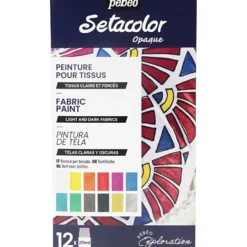 Pebeo Exploration Set, Textilfärg, mixade färger, 12x20 ml/ 1 förp.