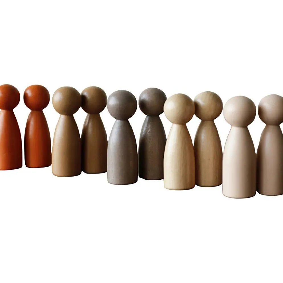 Peg People of the World – träfigurer, H: 7,5 cm, mixade färger, 10 st./ 1 förp.
