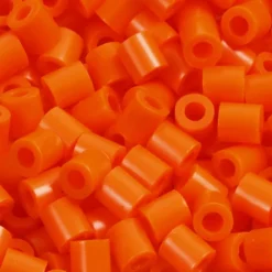 Photo Pearls, stl. 5x5 mm, Hålstl. 2,5 mm, medium, orange klar (13), 1100 st./ 1 förp.