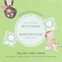 Piktogram tilläggsset – Lär klockan, stl. 9x9x4 cm, 30 st./ 1 förp.